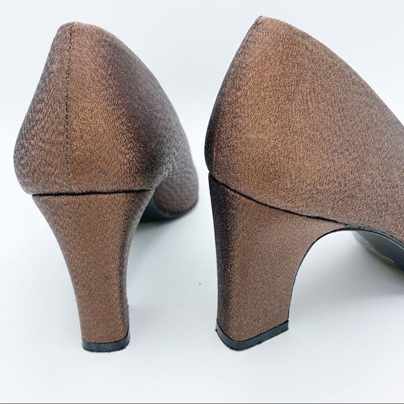 ‎Nina Metallic Copper Fabric Pumps Sz 7 - Picture 4 of 12